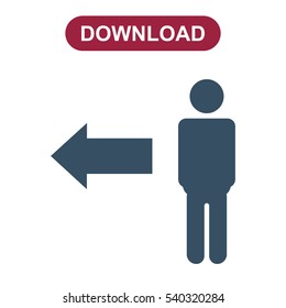 People Icon Vector flat design style