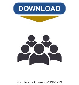 People Icon Vector flat design style