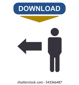 People Icon Vector flat design style