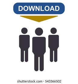 People Icon Vector flat design style