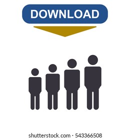 People Icon Vector flat design style