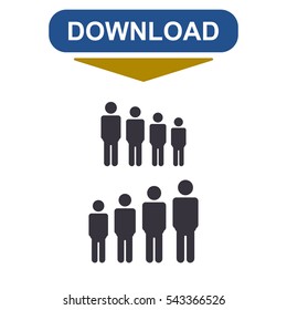 People Icon Vector flat design style