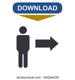 People Icon Vector flat design style