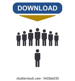 People Icon Vector flat design style