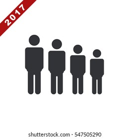 People Icon Vector flat design style