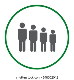 People Icon Vector flat design style