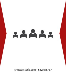 People Icon Vector flat design style