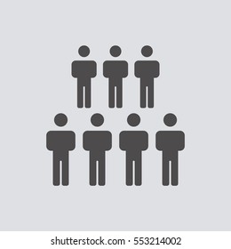 People icon, vector. Flat design.