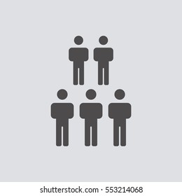 People icon, vector. Flat design.