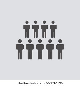 People icon, vector. Flat design.