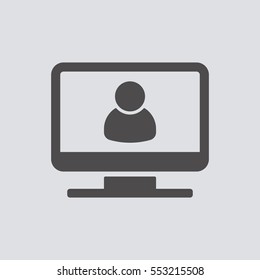 People icon, vector. Flat design.