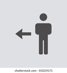 People icon, vector. Flat design.