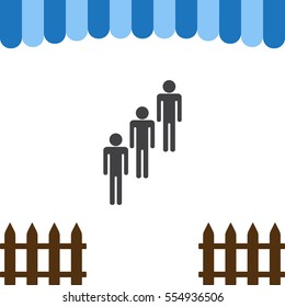 People Icon Vector flat design style