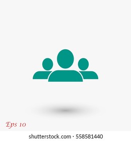 people icon vector, flat design best vector icon