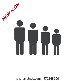People Icon Vector flat design style