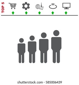 People Icon Vector flat design style
