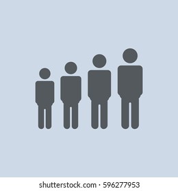 People Icon Vector flat design style