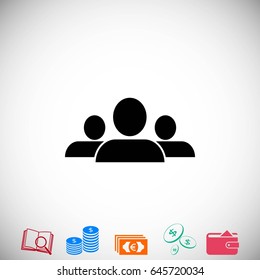 people icon vector, flat design best vector icon