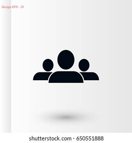 people icon vector, flat design best vector icon