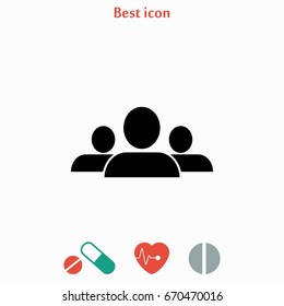 people icon vector, flat design best vector icon