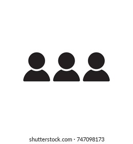 People icon, vector, flat design