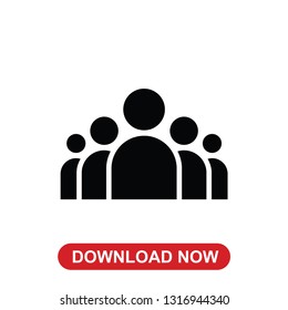 People Icon Vector. Flat icon persons, people group symbol - Vector