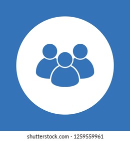 People icon vector in flat style. Man group icon. Vector illustration, eps10