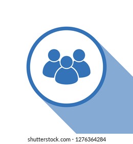 People icon vector in flat style. Man group icon. Vector illustration, eps10