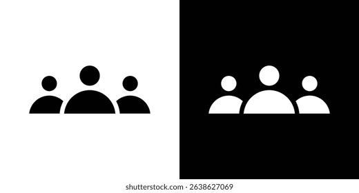 people icon Vector in flat style. Collection silhouettes