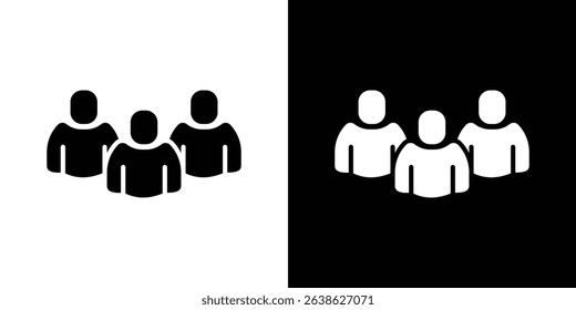 people icon Vector in flat style. Collection silhouettes