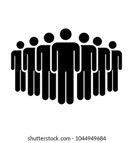 People Icon Vector Group of Men Team Symbol for Business Infographic Design in Glyph Pictogram illustration
