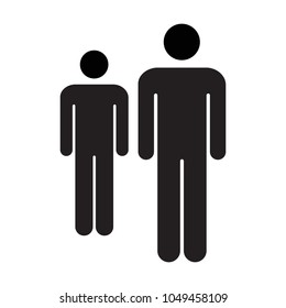 People Icon Vector Group of Men Team Symbol for Business Infographic Design in Glyph Pictogram illustration