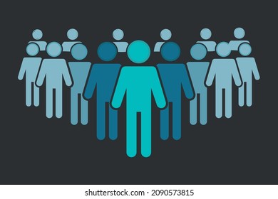 People Icon Vector Group Of Men Team Person Symbol For Business Infographic Design In Glyph Pictogram