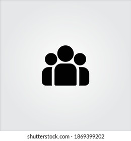 
People icon vector. Group sign, team symbol