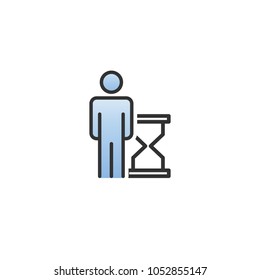 people icon vector , hourglass time
