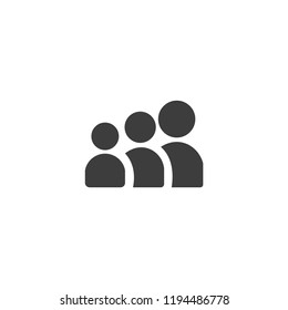 People icon vector. human symbol. Linear style sign for mobile concept and web design. People symbol illustration. Pixel vector graphics - Vector.