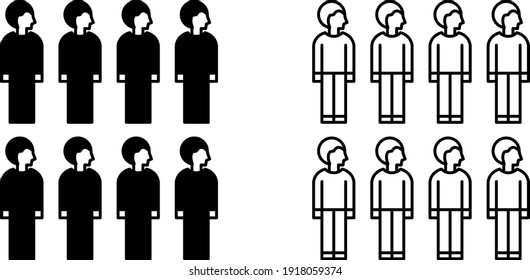 Icono de personas, ilustración vectorial