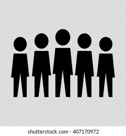 People Icon. Vector illustration.