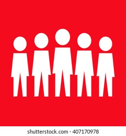 People Icon. Vector illustration.