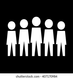 People Icon. Vector illustration.