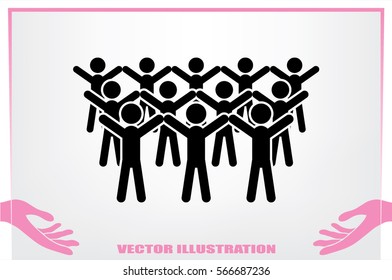 People icon, vector illustration.