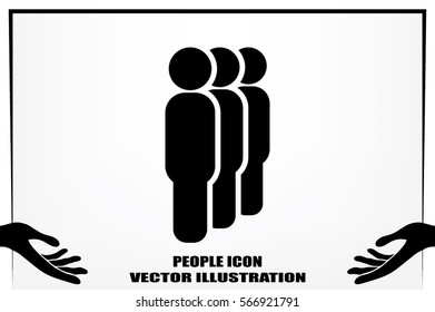 People icon vector illustration.