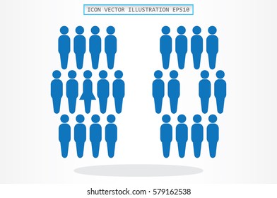 People icon vector illustration.