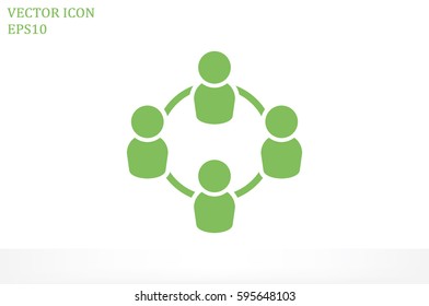 people icon, vector illustration.