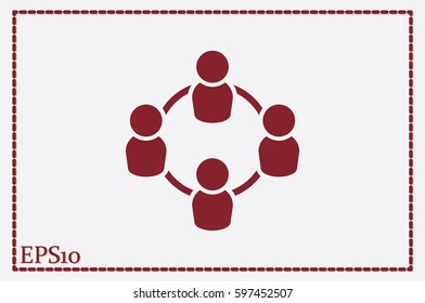 people icon, vector illustration
