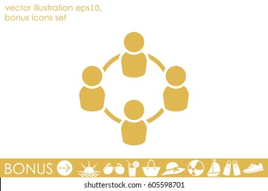 people icon, vector illustration