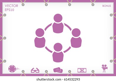 people icon, vector illustration