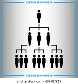 People icon vector illustration eps10. Organization chart infographic. Hierarchy pyramid concept.