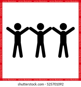 People icon, vector illustration eps10.