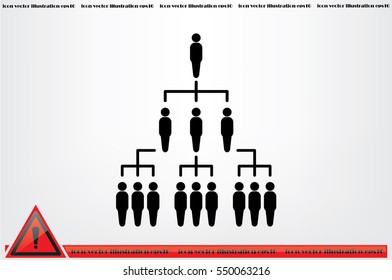 People icon vector illustration eps10. Organization chart infographic. Hierarchy pyramid concept.